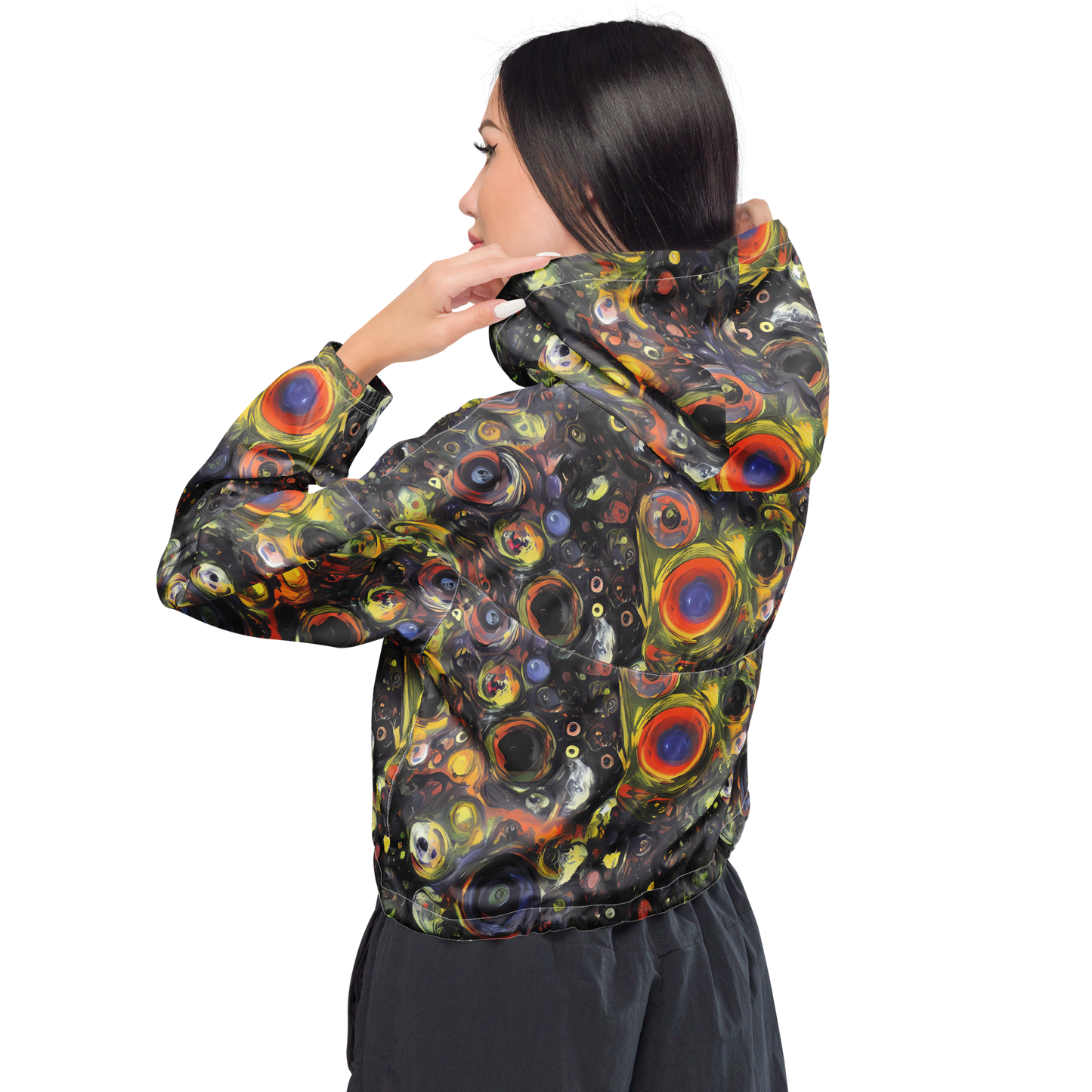 Women's Cropped Windbreaker - Stellar Spin