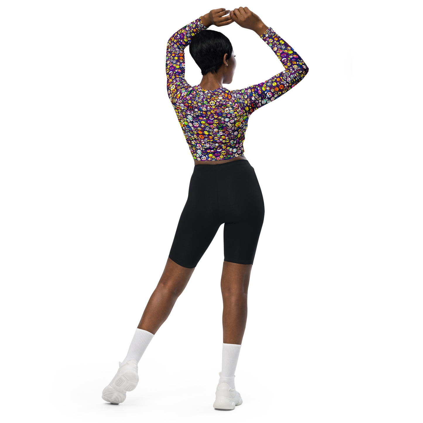 Long Sleeve Crop Top - Mosaic Moods