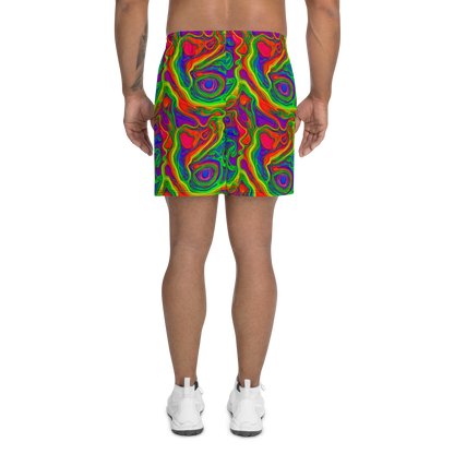 Men's Athletic Shorts - Psychedelic Waves