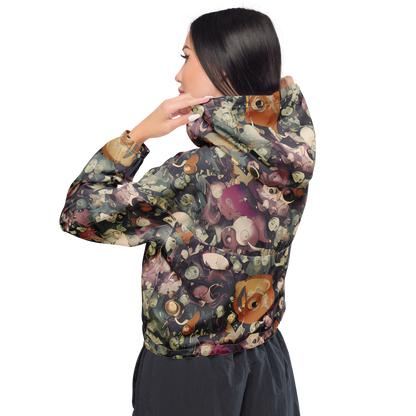 Women's Cropped Windbreaker - Visions of the Unseen