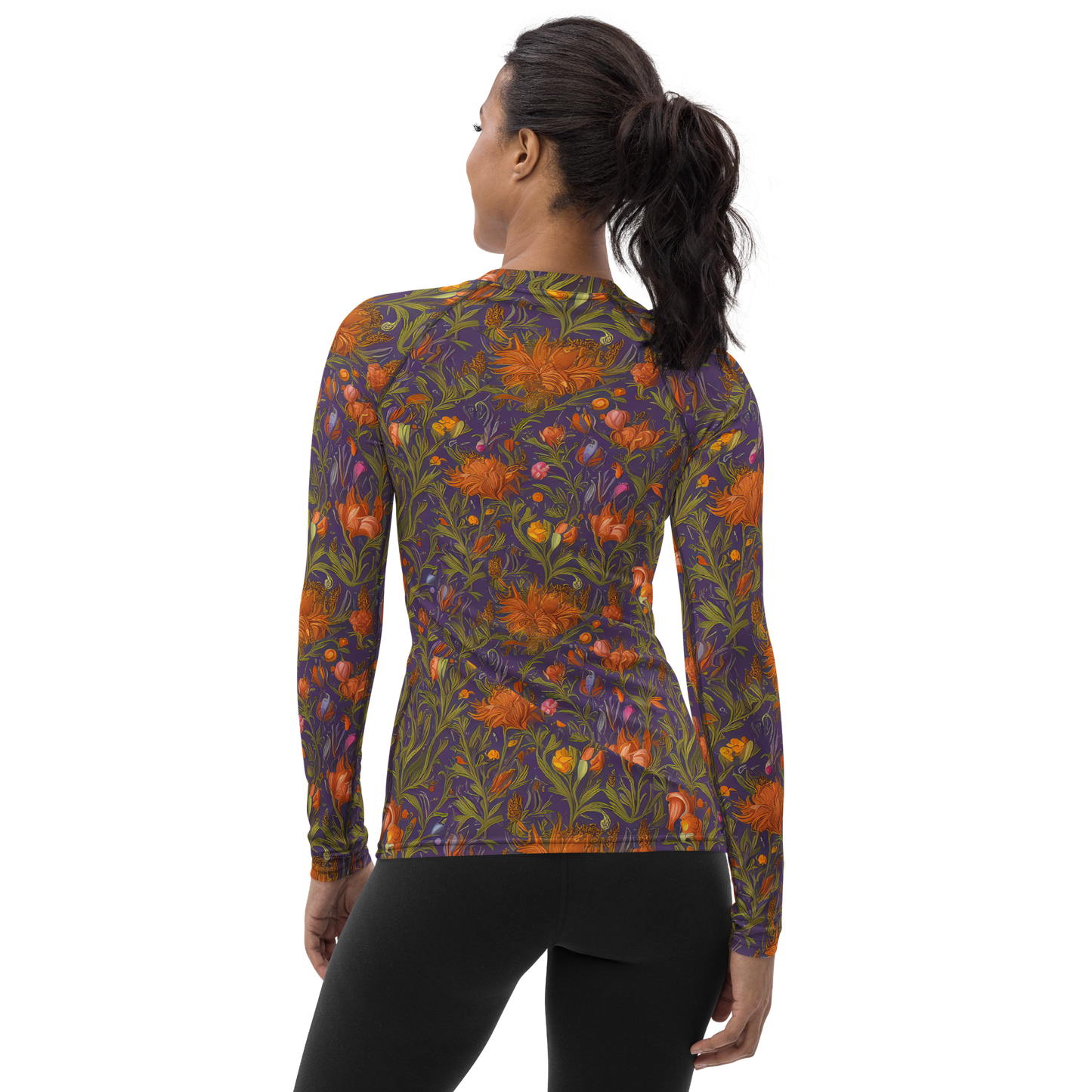 Women's Rash Guard - Botanical Nebula