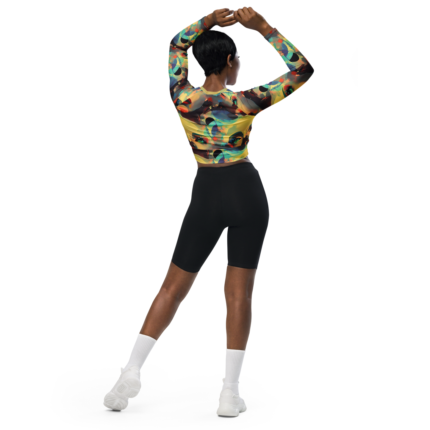 Long Sleeve Crop Top - Astral Reflections