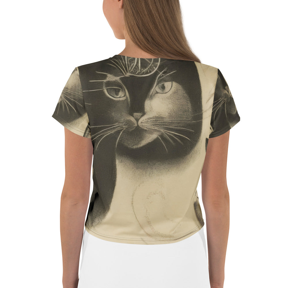 Women's Crop Tee - Feline Symphony