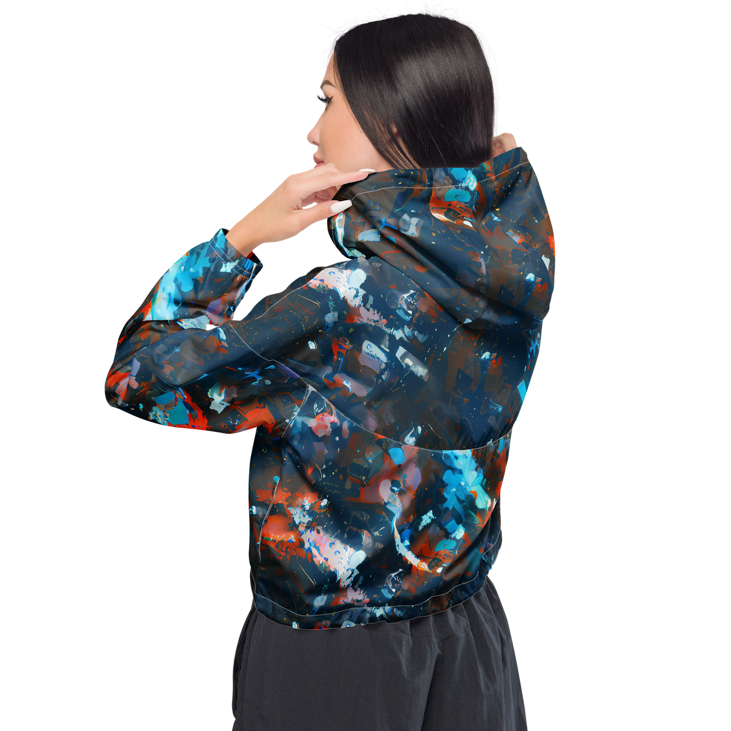 Women's Cropped Windbreaker - Ghenie's Whirl