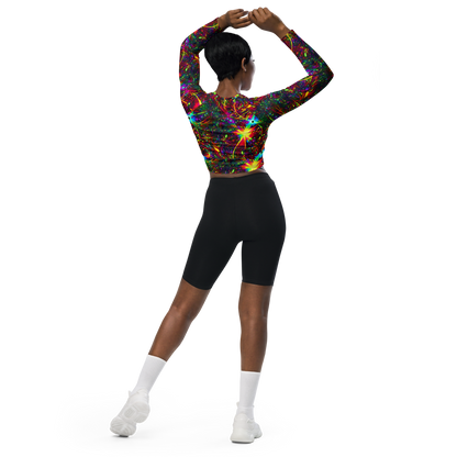 Long Sleeve Crop Top - Stellar Burst