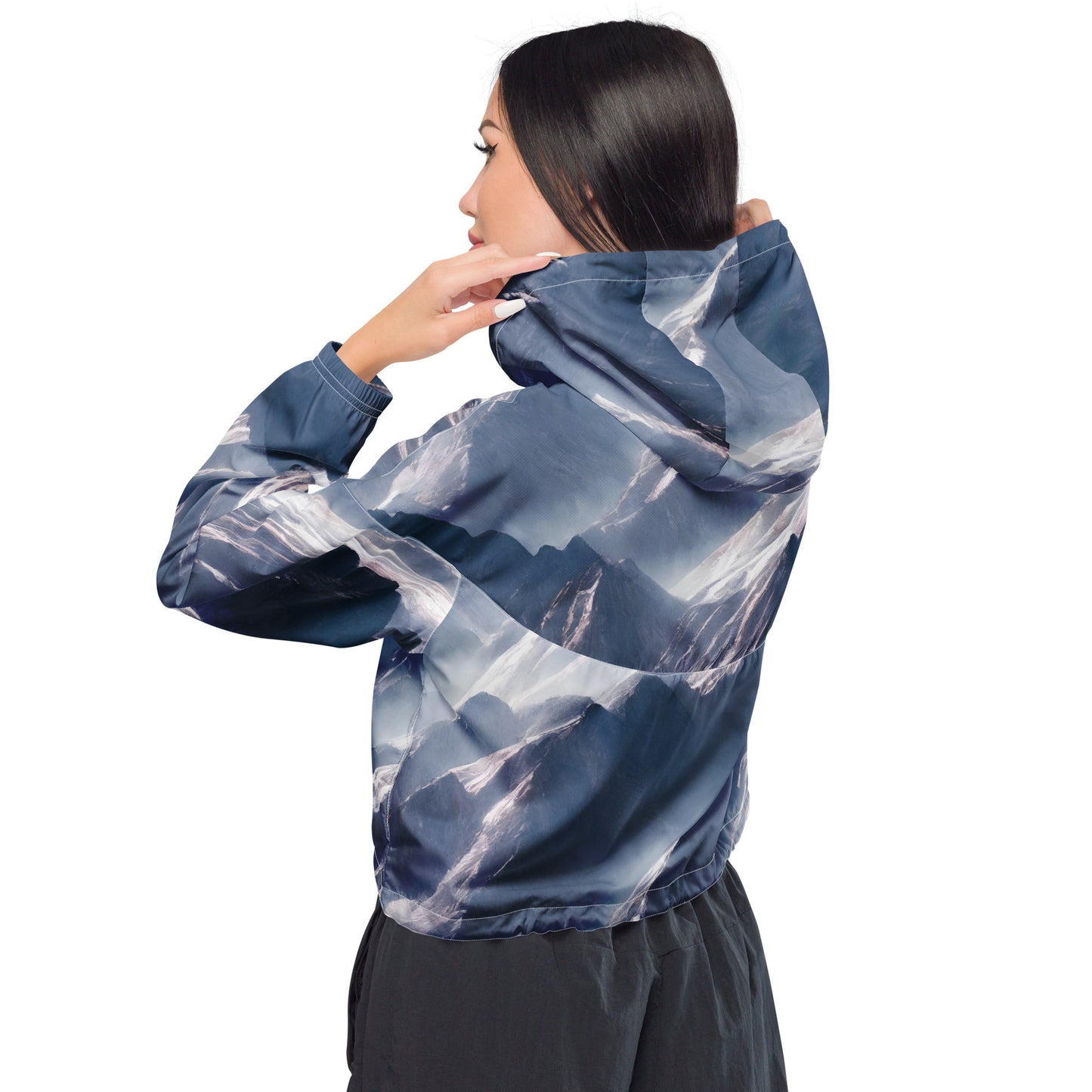 Women's Cropped Windbreaker - Frosted Zenith