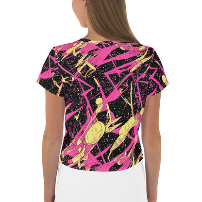 Women's Crop Tee - Galaxy Graffiti