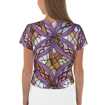 Crop Tee - Stained Glass Whirl