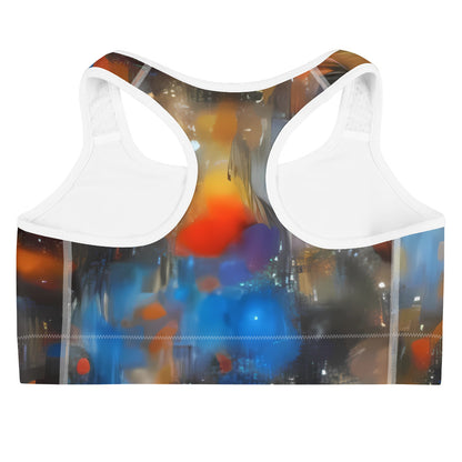 Sports Bra - Abstract Aqua