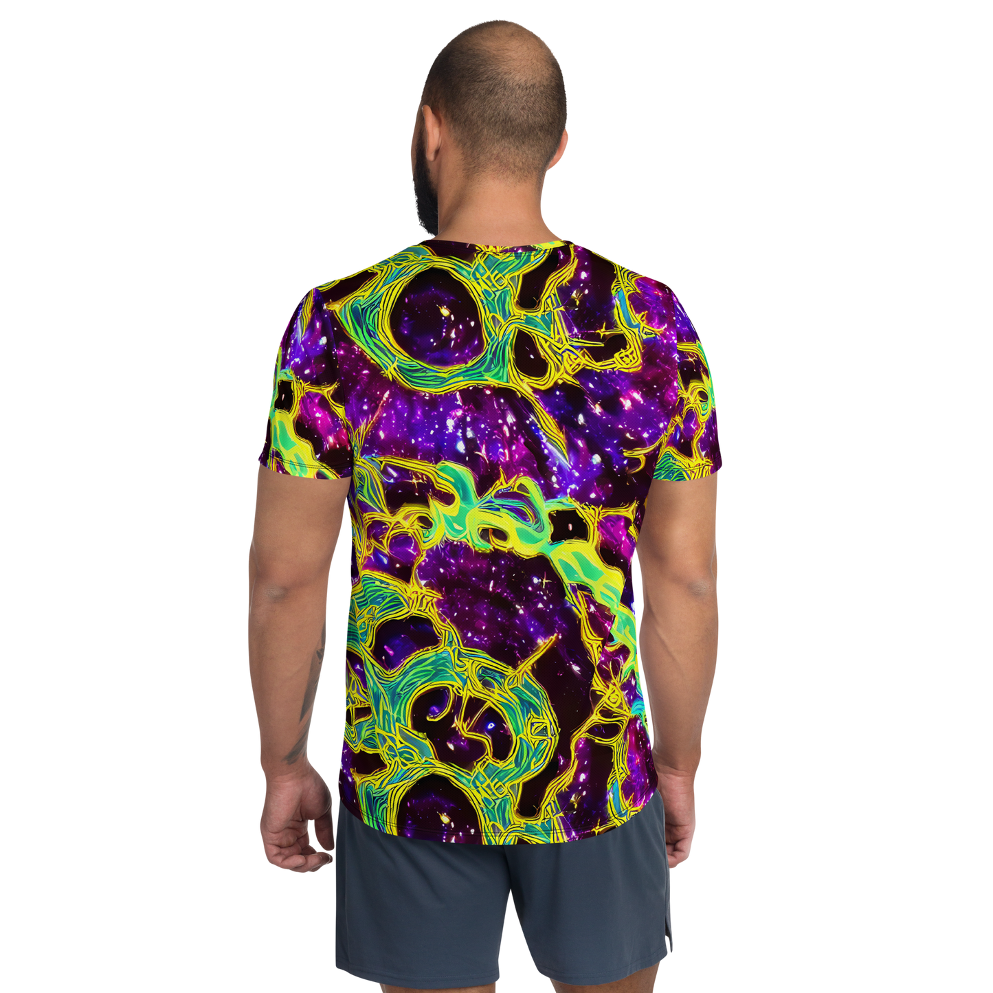 Men's Athletic T-Shirt - Galactic Web