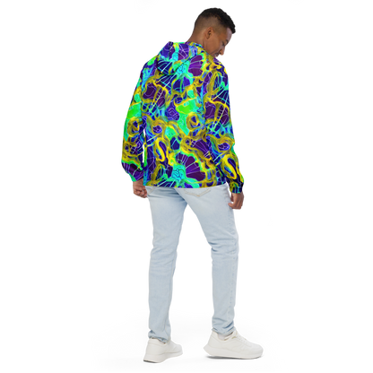 Men's Windbreaker - Neon Jungle Rhapsody