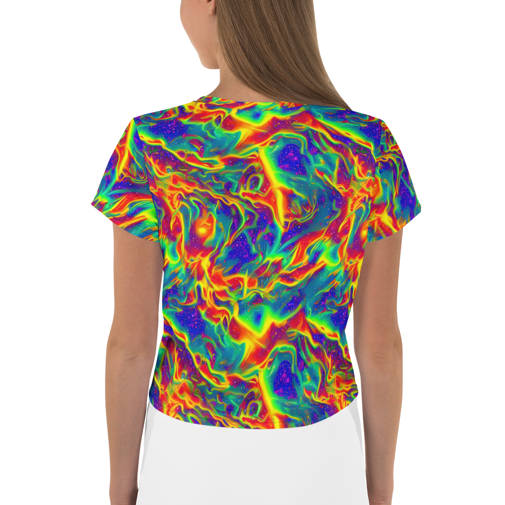 Women's Crop Tee - Nebula Symphony