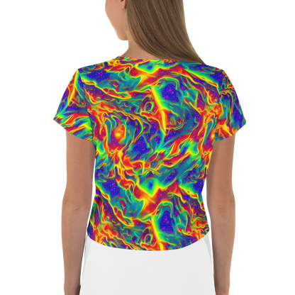 Women's Crop Tee - Nebula Symphony