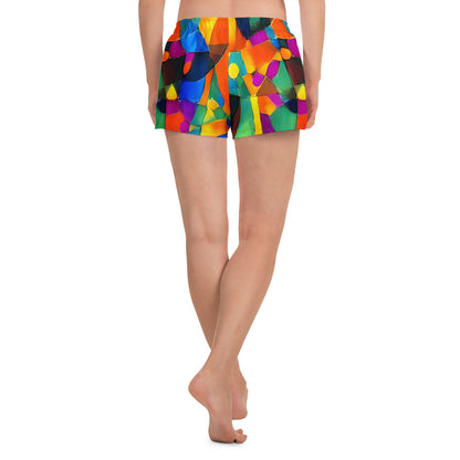 Women’s Athletic Shorts - Galactic Jigsaw