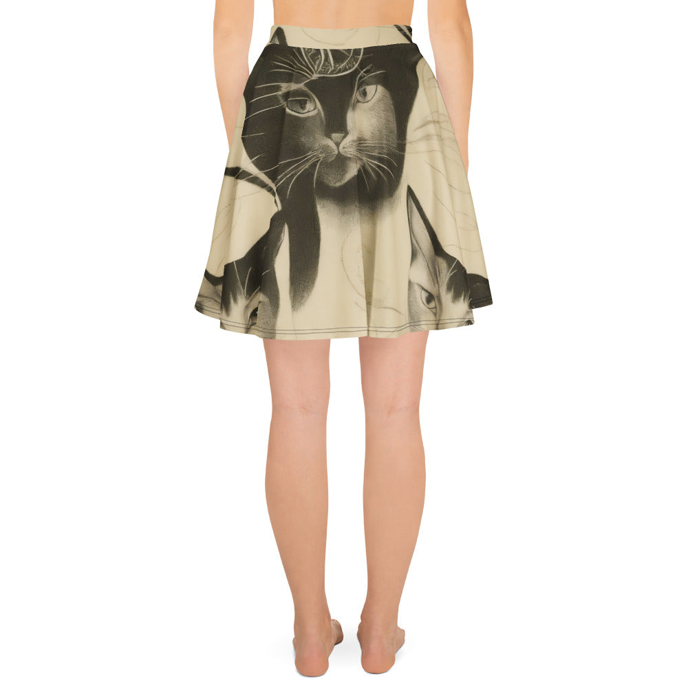 Skater Skirt - Feline Symphony