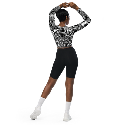 Long Sleeve Crop Top - Shadowed Illusions