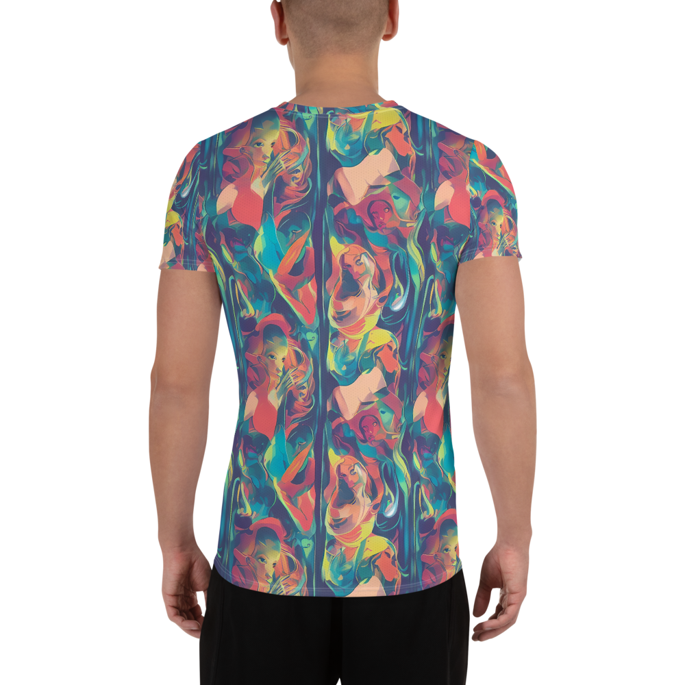 Men's Athletic T-Shirt - Neon Aurora