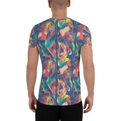 Men's Athletic T-Shirt - Neon Aurora