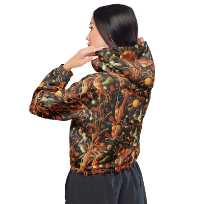 Women's Cropped Windbreaker - Bosschaert's Nebula