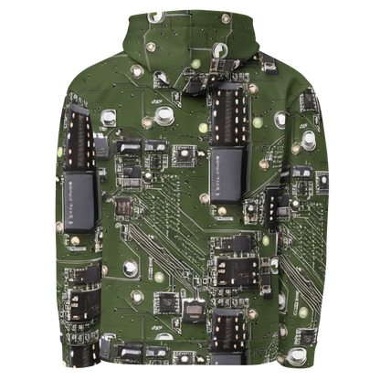 Hoodie - Hacking, Circuit Board, Cyberpunk, Ambrosius Benson, Intricate