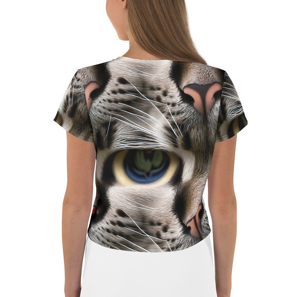 Crop Tee - Feline Mirage