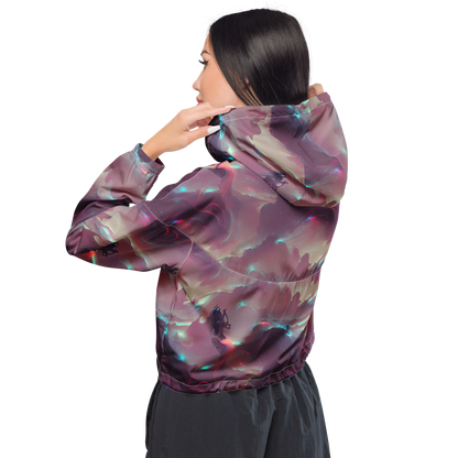 Women's Cropped Windbreaker - Astral Illusions