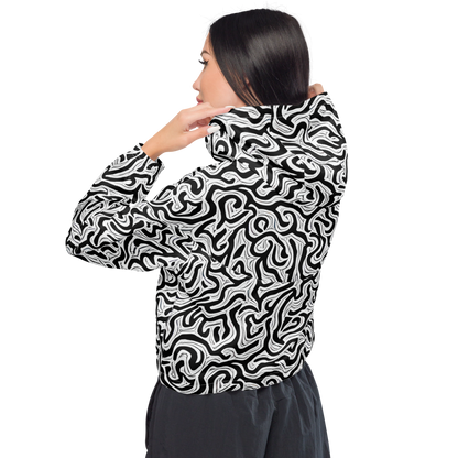 Women's Cropped Windbreaker - Inked Dreams