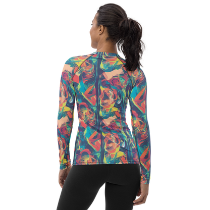 Women's Rash Guard - Neon Aurora