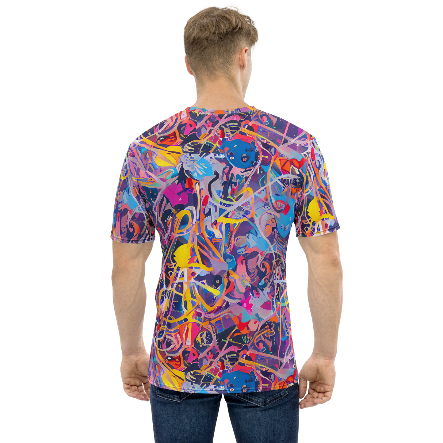 Men's Crew Neck T-Shirt - Vibrant Fusion