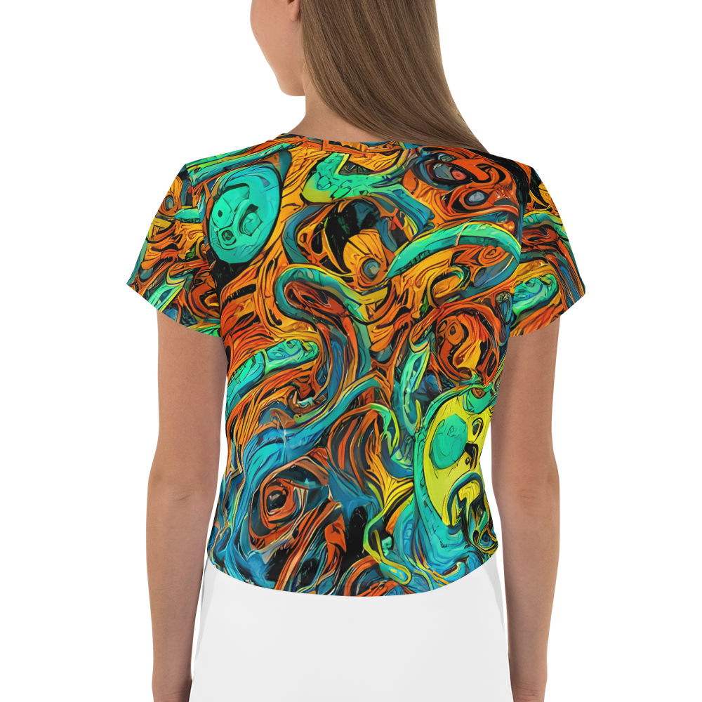 Women's Crop Tee - Flaming Mirage