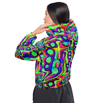 Women's Cropped Windbreaker - Frizzled Spirits