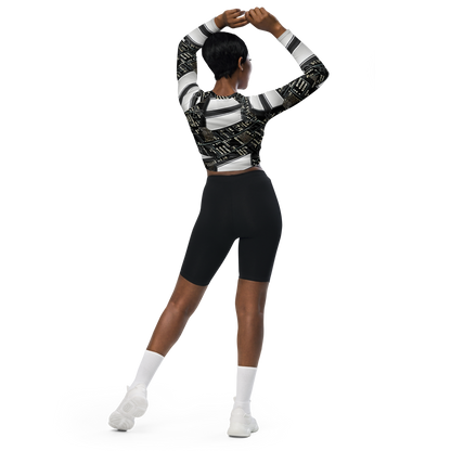 Long Sleeve Crop Top - Electro Essence