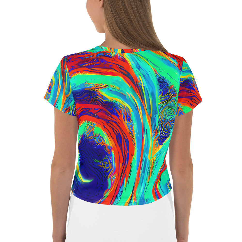 Women's Crop Tee - Cerulean Cyclone