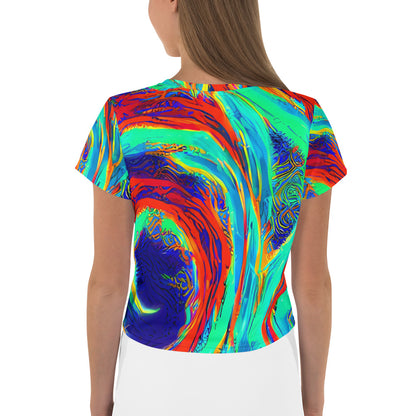 Women's Crop Tee - Cerulean Cyclone