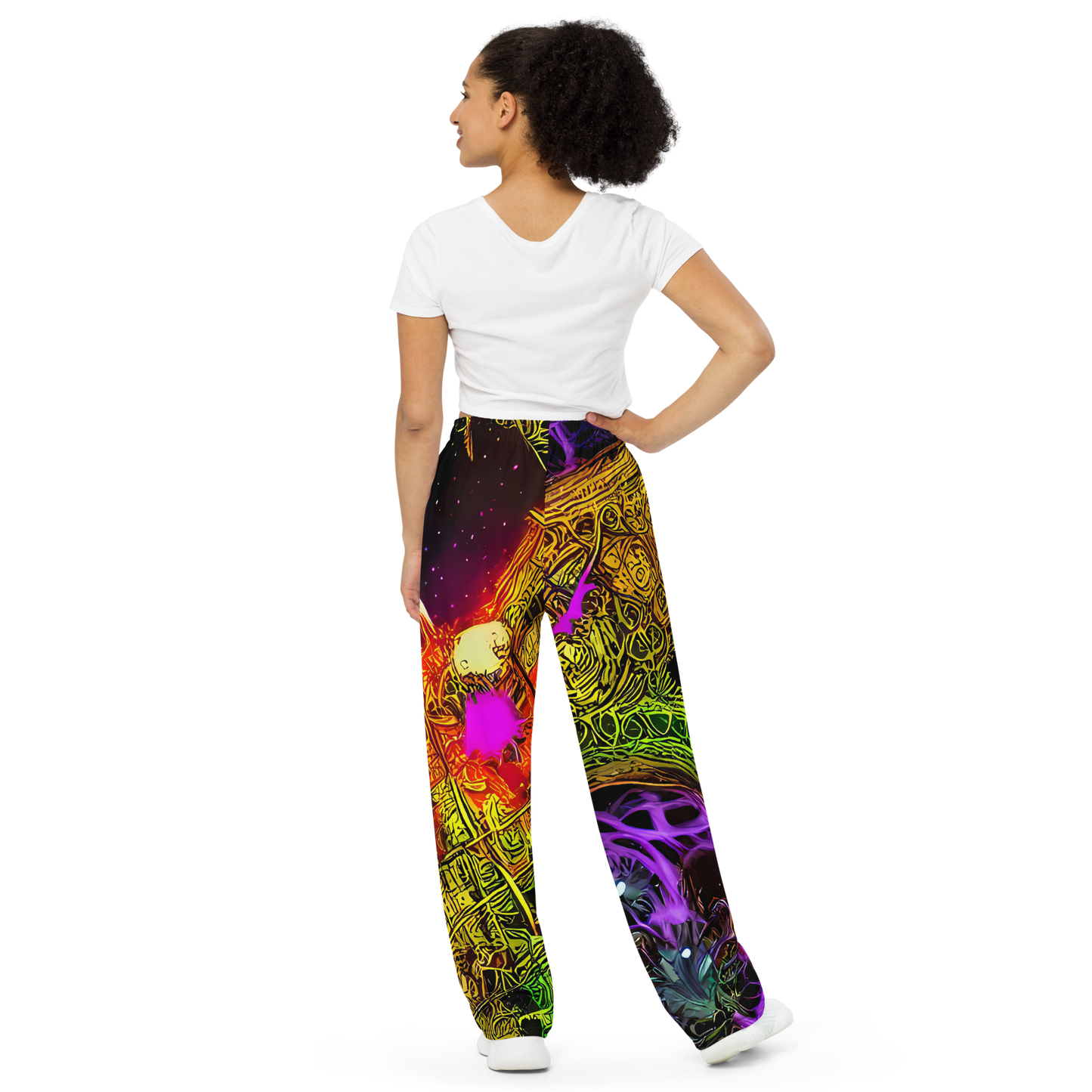 Wide-Leg Pants - Neon Glyphworks