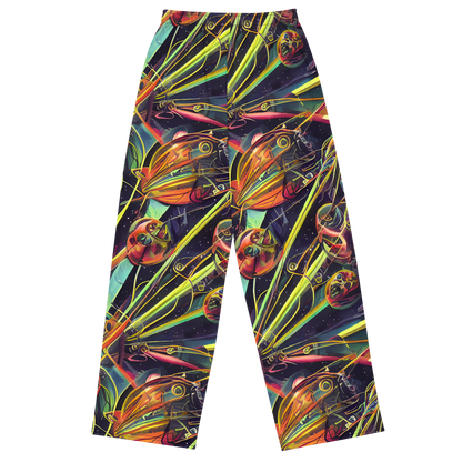 Wide-Leg Pants - Psychedelic Deep Space