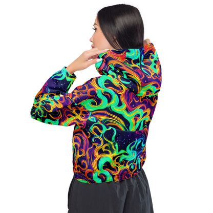 Women's Cropped Windbreaker - Cheston Swirl