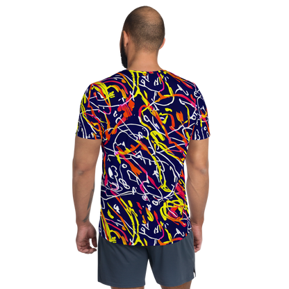 Men's Athletic T-Shirt - Neon Currents