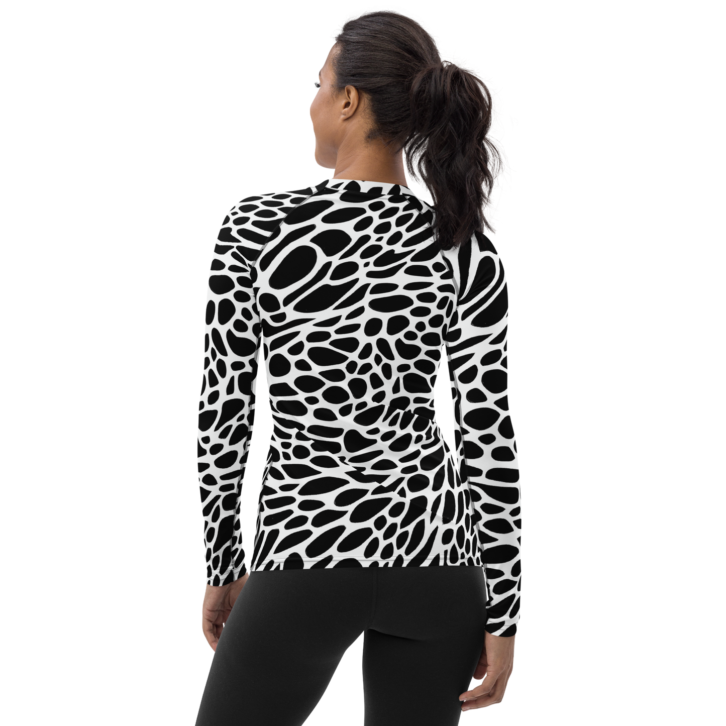 Women's Rash Guard - Monochrome Mystique