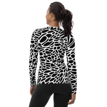 Women's Rash Guard - Monochrome Mystique