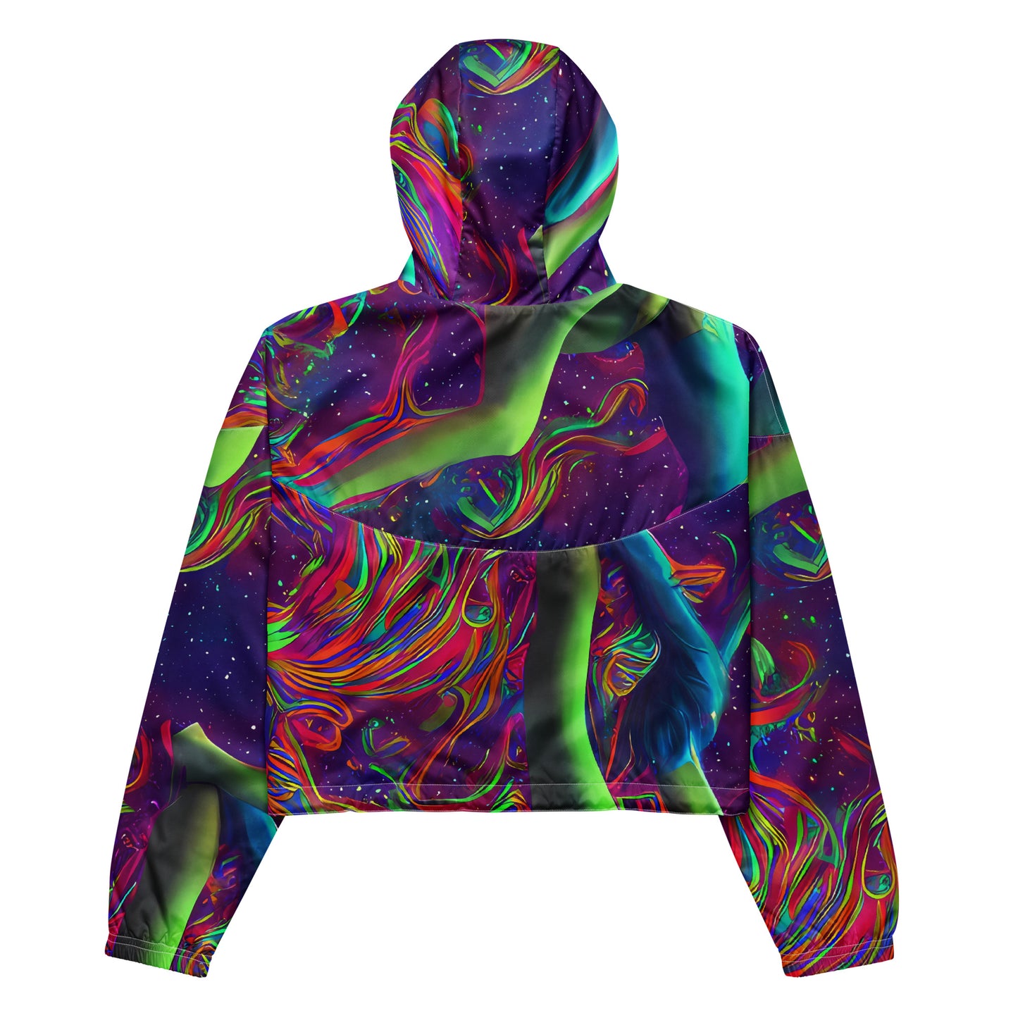 Women's Cropped Windbreaker - Carnevale Cosmos