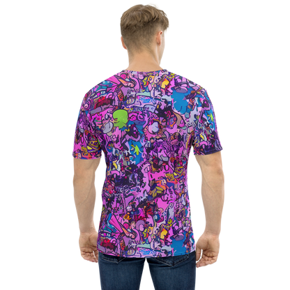 Men's Crew Neck T-Shirt - Chromatic Frenzy