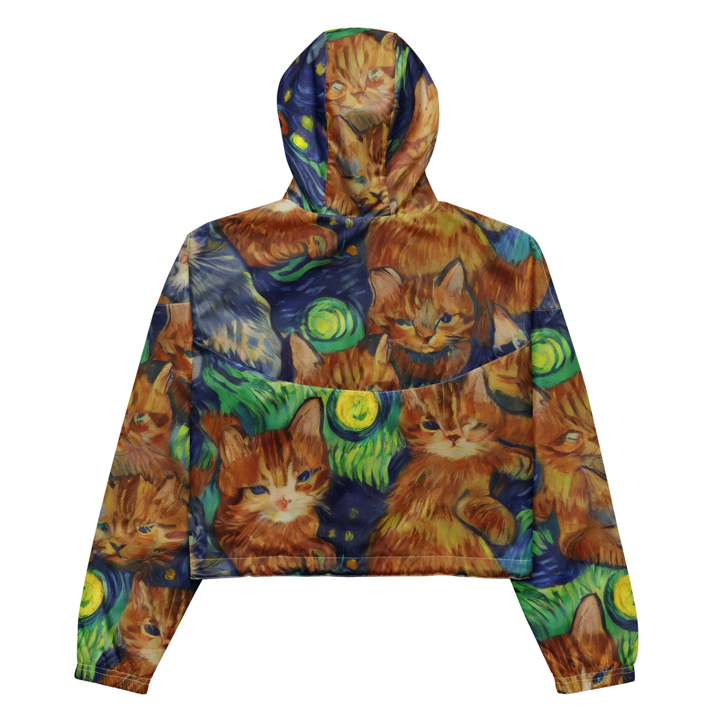 Women's Cropped Windbreaker - Celestial Claws