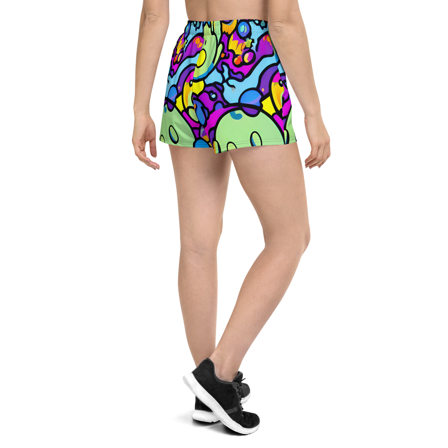 Women’s Athletic Shorts - Radiant Lagoon