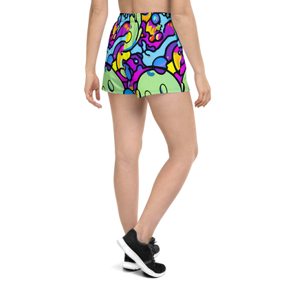 Women’s Athletic Shorts - Radiant Lagoon