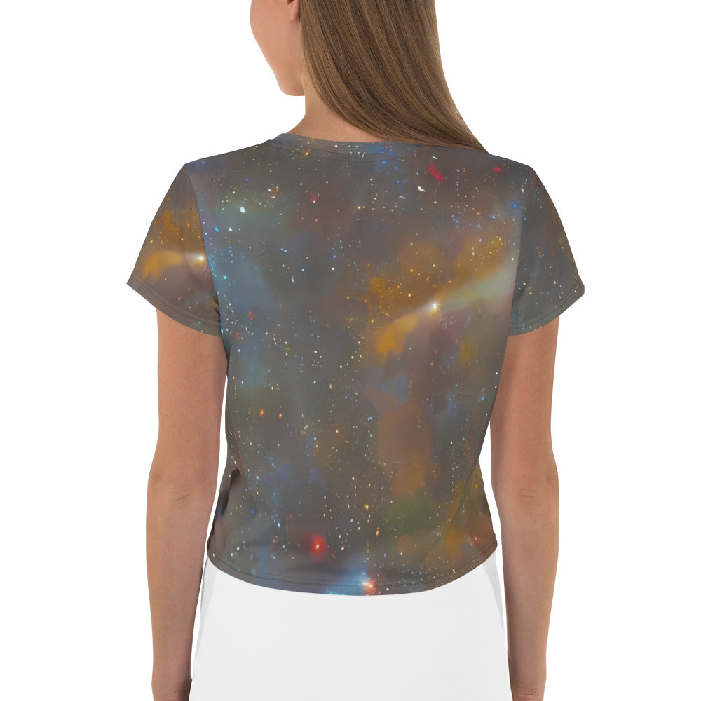 Women's Crop Tee - Gilded Galaxies