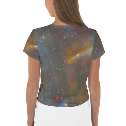 Women's Crop Tee - Gilded Galaxies