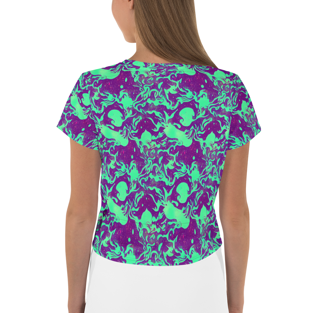 Women's Crop Tee - Alien Ripples