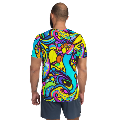 Men's Athletic T-Shirt - Kaleidoscopic Flow