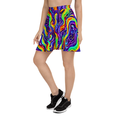 Skater Skirt - Galactic Flames